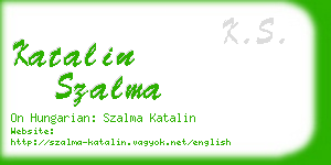 katalin szalma business card